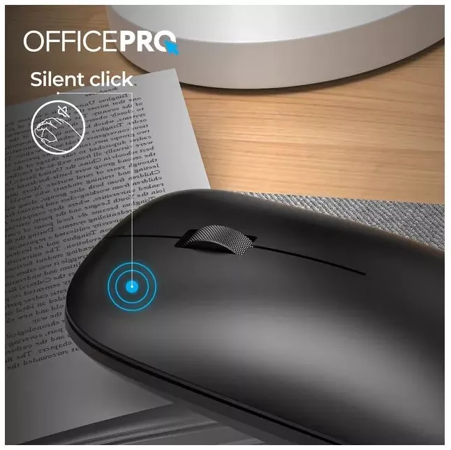 Компьютерная мышка OfficePro M225B Silent Click Wireless Black - фото 10