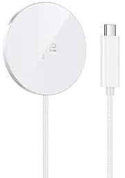 Беспроводное (индукционное) зарядное устройство Hoco CW63 Fast magnetic 15w wireless charger white - фото Беспроводное (индукционное) зарядное устройство Hoco CW63 Fast magnetic 15w wireless charger white