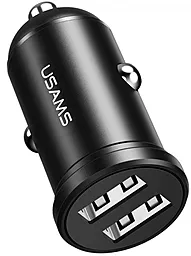 Автомобильное зарядное устройство Usams C20 2.4a 2xUSB-A ports car charger black (US-CC114) - фото Автомобильное зарядное устройство Usams C20 2.4a 2xUSB-A ports car charger black (US-CC114)