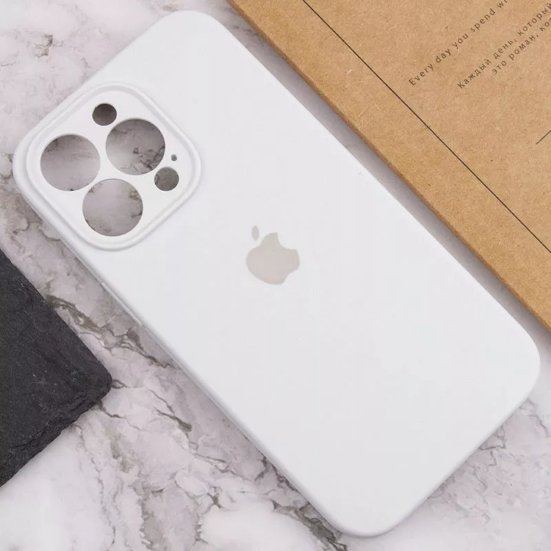 Чехол Silicone Case Full Camera для Apple iPhone 14 Pro White - фото 5