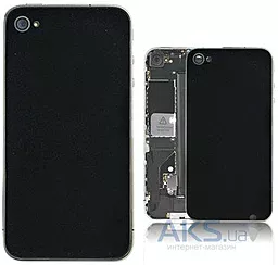 Задняя крышка корпуса Apple iPhone 4 (без логотипа) со стеклом камеры Black
