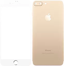 Захисне скло TOTO 2,5D Full cover iPhone 7 Plus, iPhone 8 Plus Gold (front and back) (F_46533)