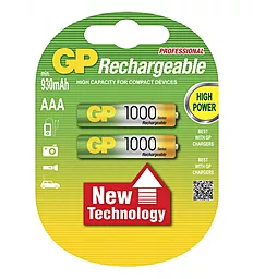 Аккумулятор GP AAA (R03) NiMh (1000mAh) 2шт (100AAAHC) - фото Аккумулятор GP AAA (R03) NiMh (1000mAh) 2шт (100AAAHC)