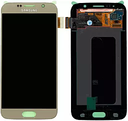 Дисплей Samsung Galaxy S6 G920 з тачскріном, original PRC, Gold