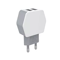 Сетевое зарядное устройство LDNio Dual Home Charger + Micro USB Cable 2.1A White (DL-AC61) - миниатюра 3