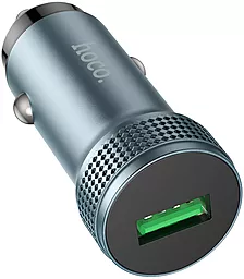 Автомобильное зарядное устройство Hoco Z49A 18W QC3.0 USB-A Grey - миниатюра 2