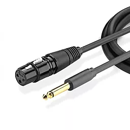 Аудио кабель Ugreen AV131 Jack 6.3мм - XLR 5 м Cable black (20721) - фото Аудио кабель Ugreen AV131 Jack 6.3мм - XLR 5 м Cable black (20721)