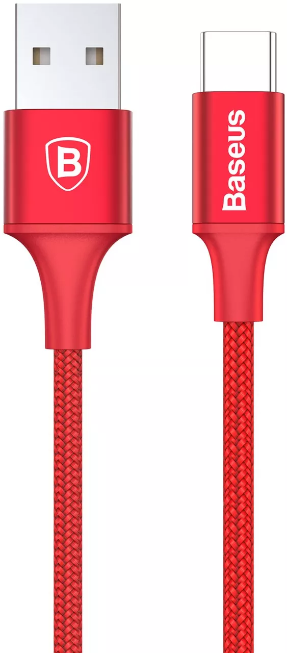 Кабель Baseus Rapid Series USB-A - Type-C 10w 1м cable Red (CATSU-B09) - фото 1