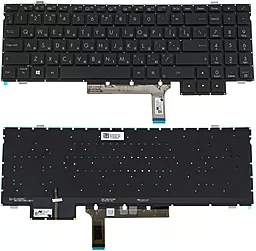 Клавиатура для ноутбука Asus H7600 series с подсветкой клавиш без рамки Black