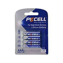 Батарейки PKCELL AAA / FR03 LiFe BLISTER CARD 4шт - фото Батарейки PKCELL AAA / FR03 LiFe BLISTER CARD 4шт