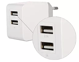 Сетевое зарядное устройство Baseus Fondroid Series Double USB 3.1A Europlug White (CCALL-BZOG) - миниатюра 2