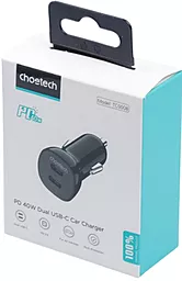 Автомобильное зарядное устройство Choetech TC0008 40W QC3.0 2x USB - A Black (TC0008-V2) - миниатюра 4