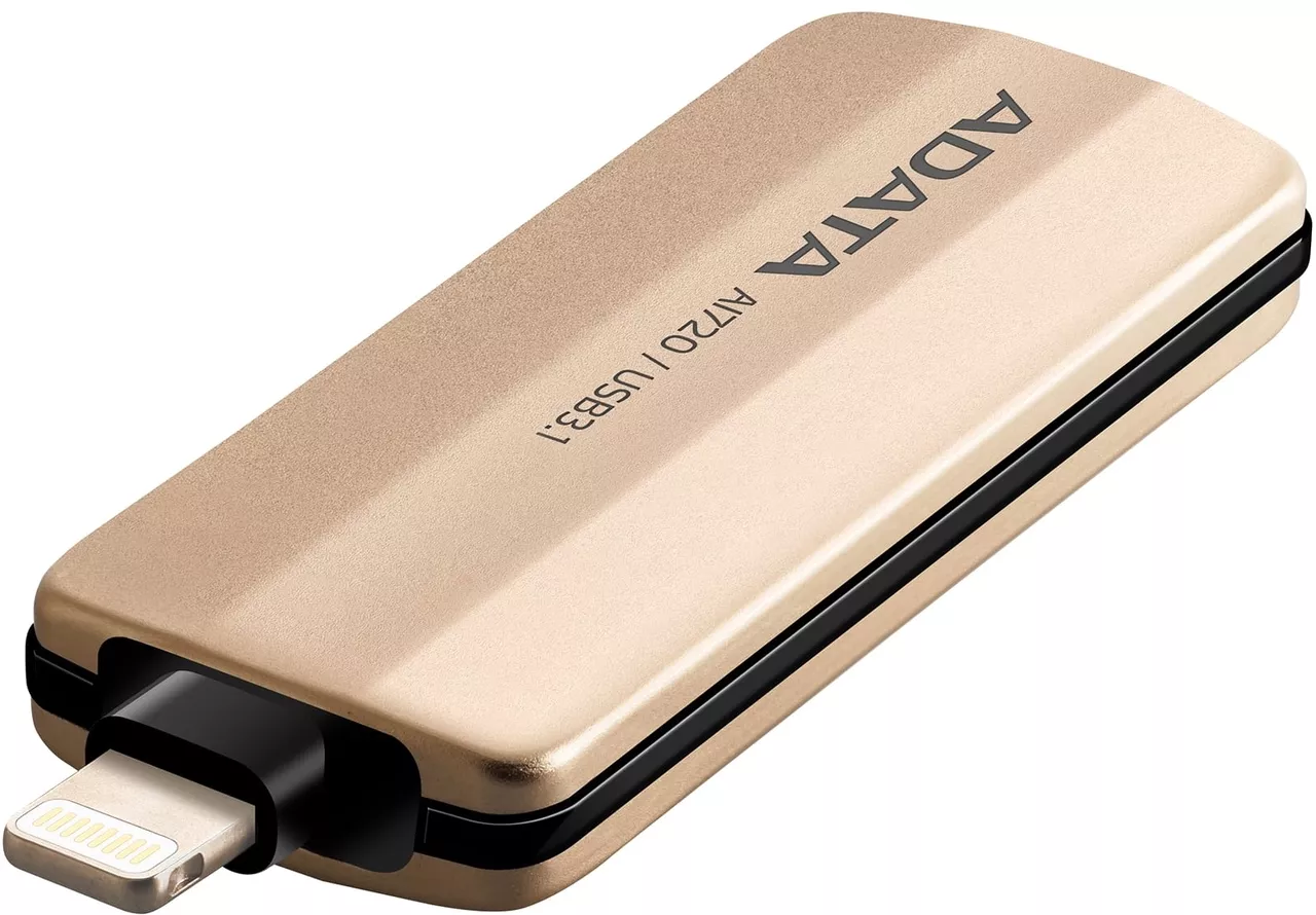 Флешка ADATA USB 3.1 64GB AI720 (AAI72064GCGD) Golden - фото 1