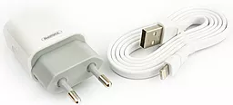 Сетевое зарядное устройство Remax RP-U14 2.4a home charger + Lightning cable White