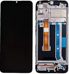 Дисплей Oppo A15 2020, A15s, A35 з тачскріном і рамкою, Black
