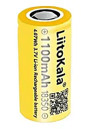 Аккумулятор LiitoKala 18350 3.7V 1100mAh Flat Top - фото Аккумулятор LiitoKala 18350 3.7V 1100mAh Flat Top