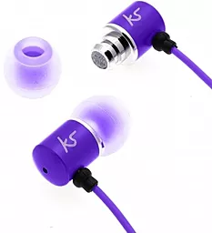 Наушники KS Ace In-Ear Headphones with mic Purple - миниатюра 3