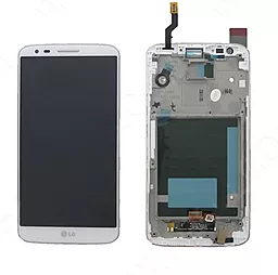 Дисплей LG G2 (D802, D805) (20 pin) с тачскрином и рамкой, оригинал, White - фото Дисплей LG G2 (D802, D805) (20 pin) с тачскрином и рамкой, оригинал, White