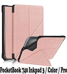 Чехол для планшета BeCover Ultra Slim Origami для PocketBook 740 Inkpad 3 Rose Gold (707456) - фото Чехол для планшета BeCover Ultra Slim Origami для PocketBook 740 Inkpad 3 Rose Gold (707456)