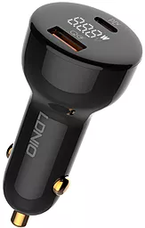 Автомобільний зарядний пристрій LDNio C101 100W PD/QC4+ USB-A-C Black