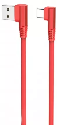 Кабель Hoco U83 Puissant Silicone USB-A - Type-C 15w 3a 1м cable Red - фото 1