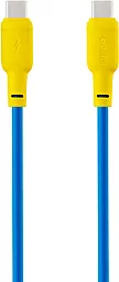 USB PD Кабель Gelius Full Silicon USB Type-C - Type-C Cable Yellow/Blue