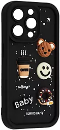 Чехол Pretty Things Case для Apple iPhone 13 Pro Black / Always Happy Donut - фото Чехол Pretty Things Case для Apple iPhone 13 Pro Black / Always Happy Donut