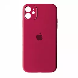 {"ru": "Чехол", "uk": "Чохол"} Silicone Case Full Camera for Apple iPhone 11 Rose Red