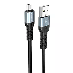 Кабель Borofone BX64 Special USB-A - micro USB 12w 2.4a 1м cable Black - фото Кабель Borofone BX64 Special USB-A - micro USB 12w 2.4a 1м cable Black