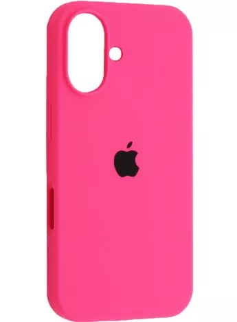 Чехол Silicone Case Full для Apple iPhone 16 Hot Pink - фото 1