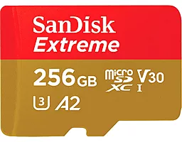Карта памяти SanDisk microSDXC 256GB Extreme Class 10 UHS-I U3 V30 A2 (SDSQXA1-256G-GN6GN)