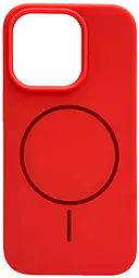 Чехол Silicone Case Full Fine Ring MagSafe для Apple iPhone 16 Pro Peach - фото Чехол Silicone Case Full Fine Ring MagSafe для Apple iPhone 16 Pro Peach