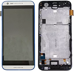 Дисплей HTC Desire 620G с тачскрином и рамкой, Blue