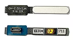 Шлейф Sony Xperia 10 II XQ-AU52 / Xperia 10 III XQ-BT52 / Xperia 5 II XQ-AS72 / Xperia 1 II XQ-AT52 / Xperia 1 III XQ‑BC72 з кнопкою ввімкнення і сканером відбитку пальця Original White