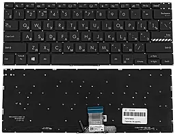 Клавиатура для ноутбука Asus X3400, X7400 series с подсветкой клавиш без рамки Black