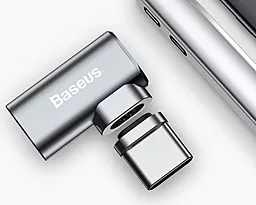 Адаптер-переходник Baseus mini Magnetic Type-C Silver (CATCX-0G) - миниатюра 3