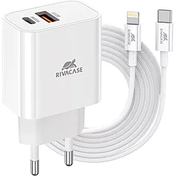 Мережевий зарядний пристрій RivaCase WD5 20w PD/QC3.0 USB-C/USB-A ports home charger white (PS4102 wD5) - фото Мережевий зарядний пристрій RivaCase WD5 20w PD/QC3.0 USB-C/USB-A ports home charger white (PS4102 wD5)