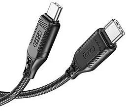Кабель XO NB-Q236B USB Type-C - Type-C 60w 3a 1м PD cable Black - фото Кабель XO NB-Q236B USB Type-C - Type-C 60w 3a 1м PD cable Black