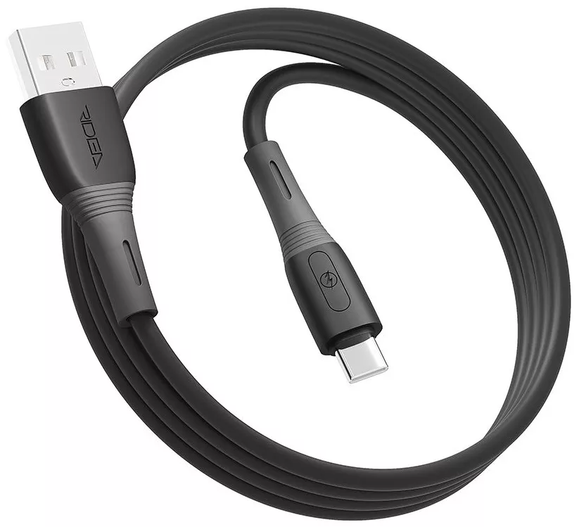 Кабель Ridea RC-SI35 SiliconePro USB-A - Type-C 60w 3a 1м cable Black - фото 2