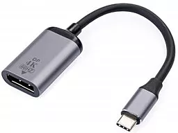 Видео переходник (адаптер) Vinga USB Type-C - DisplayPort 1.4 8k 60hz 0.1m gray (VCPATCDP4)