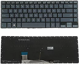 Клавиатура для ноутбука Asus W700 series, английская раскладка с подсветкой клавиш, без рамки Black