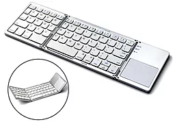 Клавиатура Jeqang JB-830 Foldable Bluetooth with touchpad Grey - фото Клавиатура Jeqang JB-830 Foldable Bluetooth with touchpad Grey