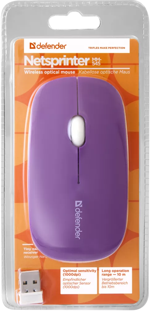 Компьютерная мышка Defender NetSprinter MM-545 (52547) Violet-White - фото 4