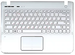 Клавіатура для ноутбуку Samsung SF310 з топ панеллю чорна/біла