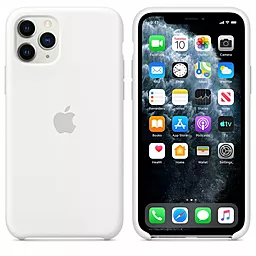 Чехол Silicone Case для Apple iPhone 11 Pro Max White - миниатюра 2