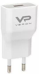 Мережевий зарядний пристрій з швидкою зарядкою Veron AD19M home charger 2A + micro USB cable white - мініатюра 2