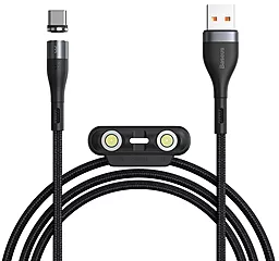 Кабель USB Baseus Zinc Magnetic Safe 3-in-1 USB to Type-C/Lightning/micro USB cable black/grey (CA1T3-AG1)