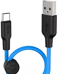 Кабель Hoco X21 Plus Silicone USB-A - Type-C 15w 3a 1м cable Blue - мініатюра 3