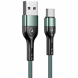 Кабель USB Usams U55 Aluminum Alloy Braided USB Type-C Cable Green
