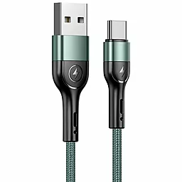 Кабель Usams U55 Aluminum Alloy Braided USB-A - Type-C 10w 1м cable Green - фото Кабель Usams U55 Aluminum Alloy Braided USB-A - Type-C 10w 1м cable Green